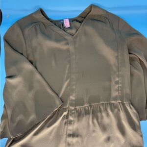 The Limited Khaki V-Neck Top